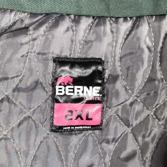 Berne Vest Womens 2XL XXL Green Quilted Lined Workwear Outdoor Cowgirl Rancher - Picture 4 of 10